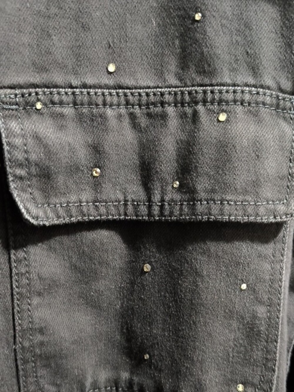 Ava & Viv Black Studded Button-Up Overshirt - Picture 3 of 4